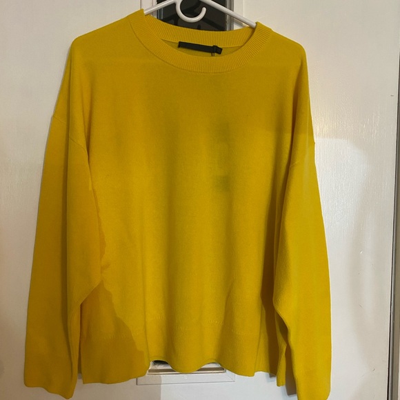 Jenni Kayne Vibrant Yellow Crew Neck Sweater - Picture 2 of 5